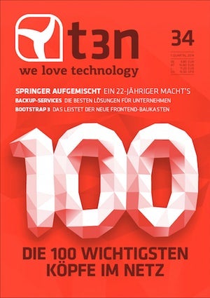 t3n 34 – Die 100 wichtigsten Köpfe im Netz